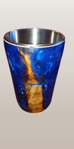 mug inox habillage bois résine